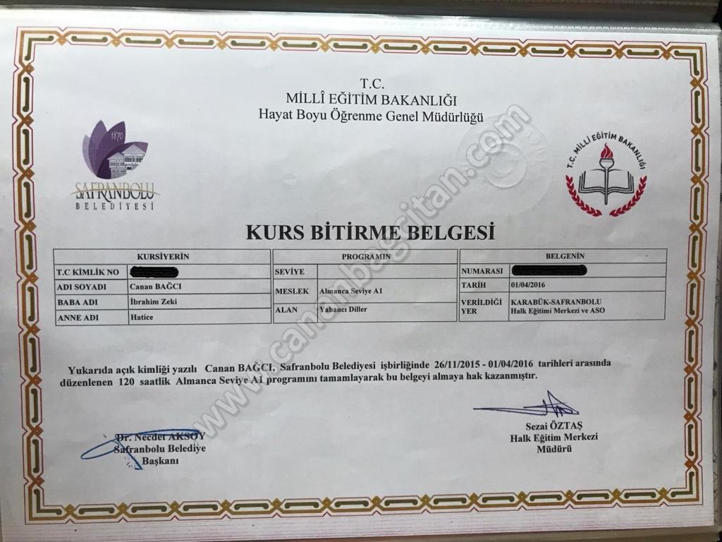 Almanca Yabancı Dil Sertifikası