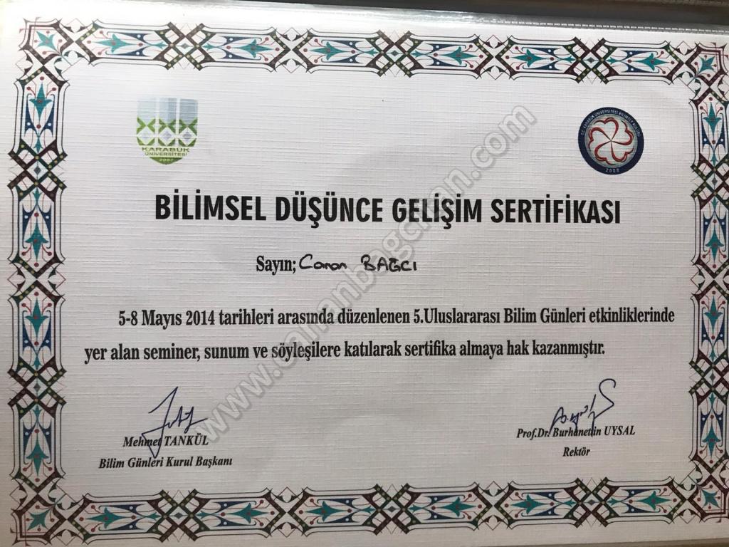 Bilimsel Düşünce Gelişim Sertifikası